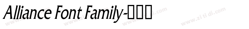 Alliance Font Family字体转换